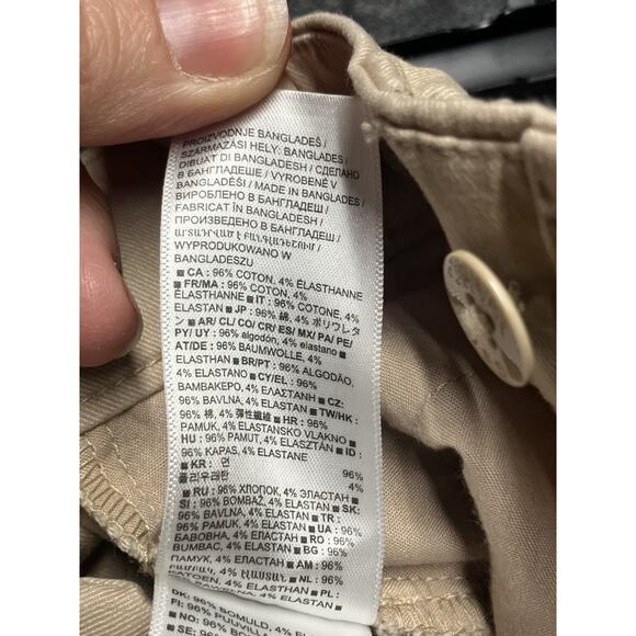 Gap Pants Woman’s Sz 2 Tan Skinny Ankle Khaki Nomad Stretch Flat Front - Picture 8 of 12